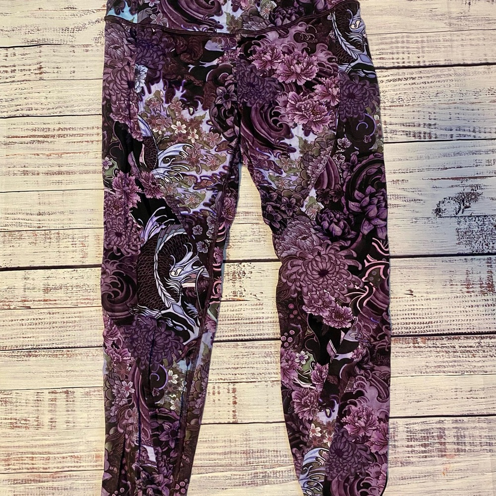 Floral Purple Lululemon Leggings